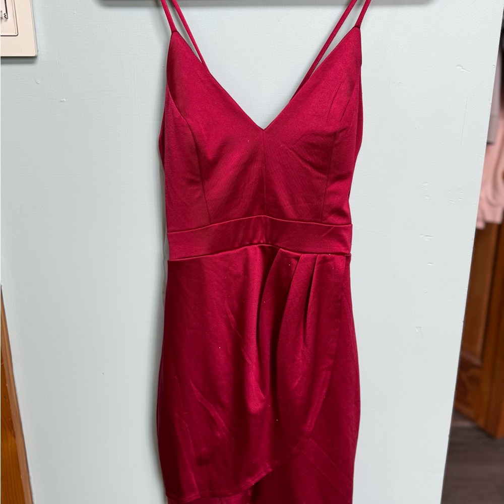 Teeze Me Deep Berry Spaghetti Strap Dress